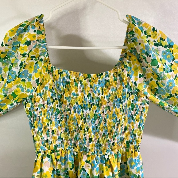 Women's Small White & Yellow Floral Dress - Picture 8 of 12
